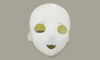 SLA 3D Printed White Resin Masks as Halloween’s Costume